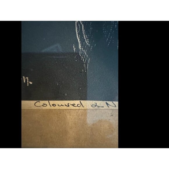 Lino Cut Coloured & Numbered Print Titled Louis Sun 1979 In Frame - Picture 9 of 12